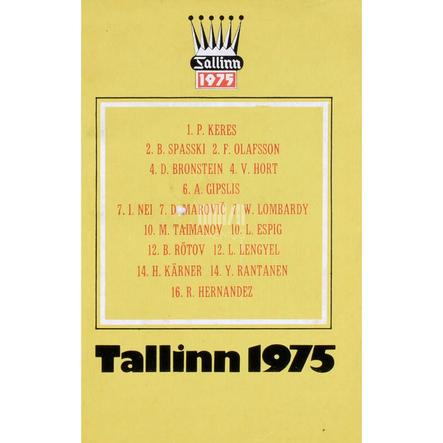 ... - Tallinn - 1975. Turniiriraamat