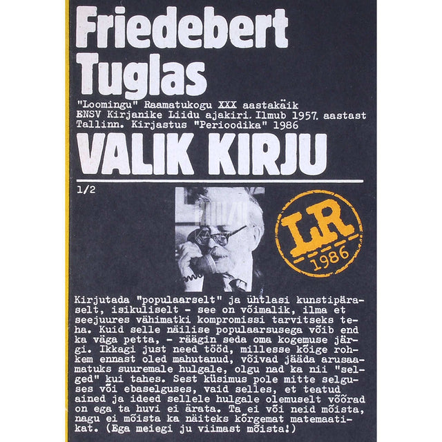 Friedebert Tuglas - Valik kirju