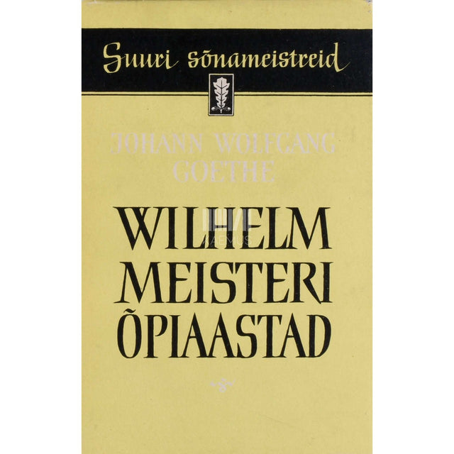 Johann Wolfgang von Goethe - Wilhelm Meisteri õpiaastad