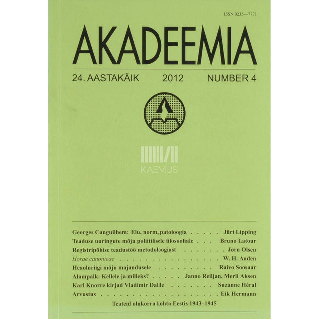 … - Akadeemia 4/2012