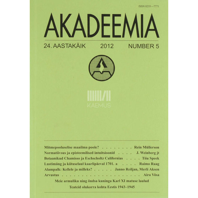 … - Akadeemia 5/2012