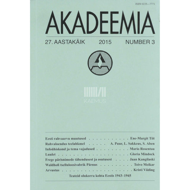 … - Akadeemia 3/2015