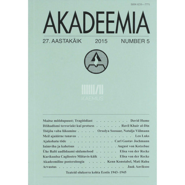… - Akadeemia 5/2015