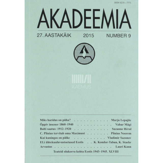 … - Akadeemia 9/2015