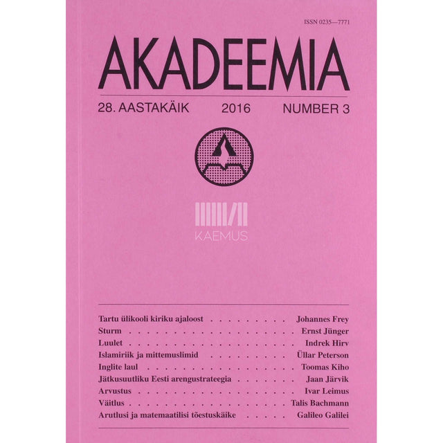 ... - Akadeemia 3/2016