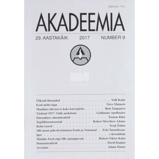 … - Akadeemia 9/2017