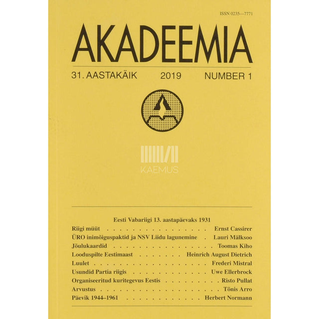 … - Akadeemia 1/2019