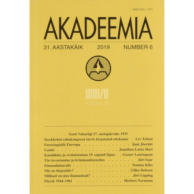 ... - Akadeemia 6/2019