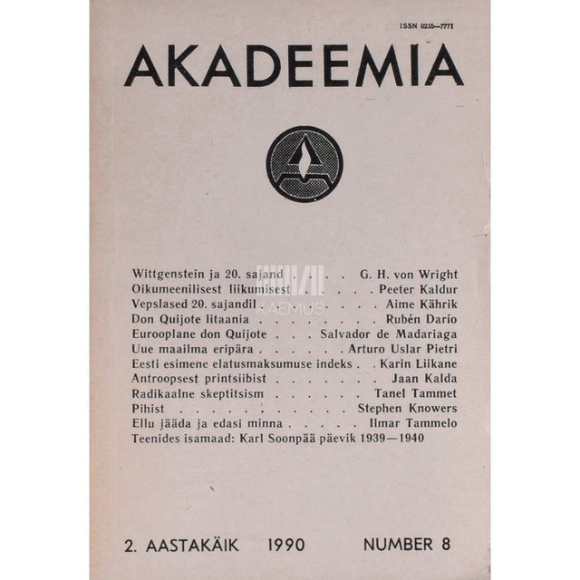 … - Akadeemia 8/1990