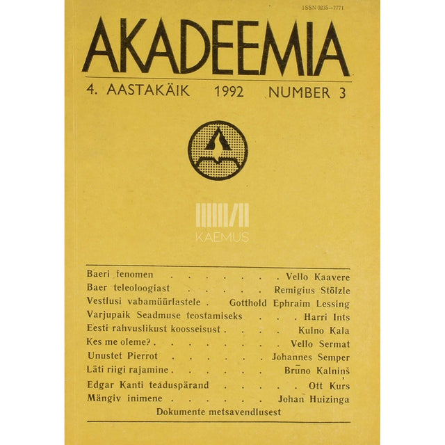 … - Akadeemia 3/1992