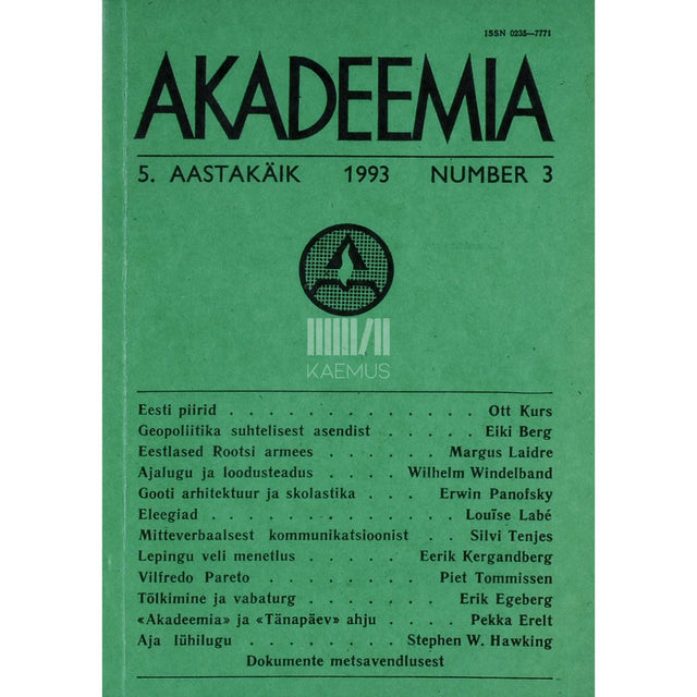… - Akadeemia 3/1993