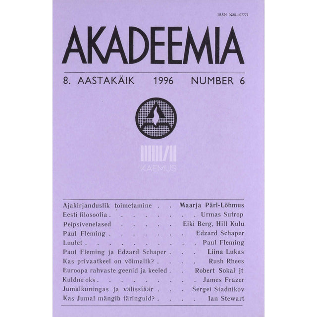 … - Akadeemia 6/1996