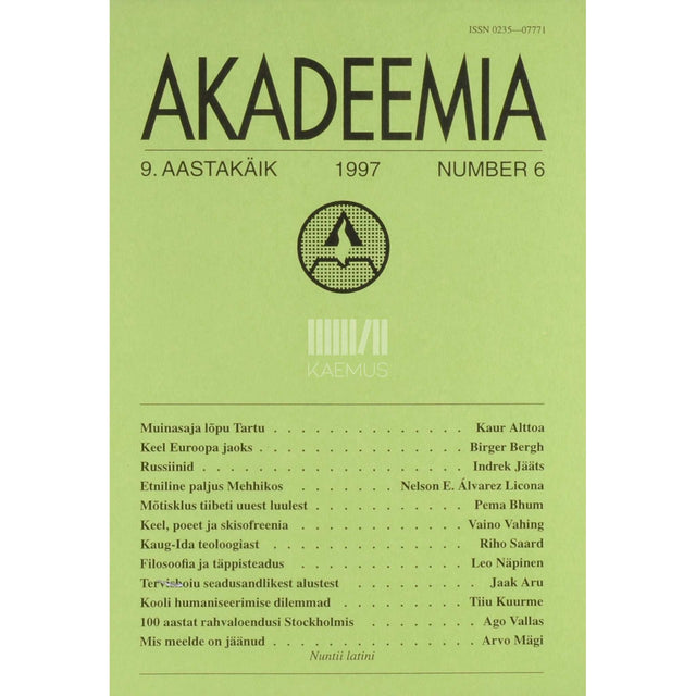 … - Akadeemia 6/1997