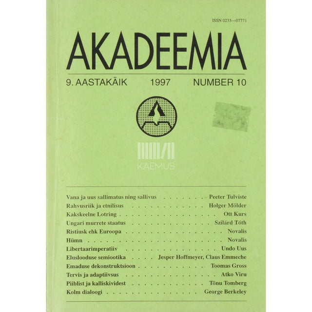 … - Akadeemia 10/1997