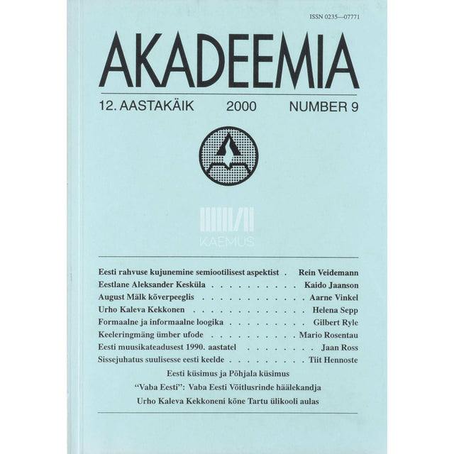 ... - Akadeemia 9/2000