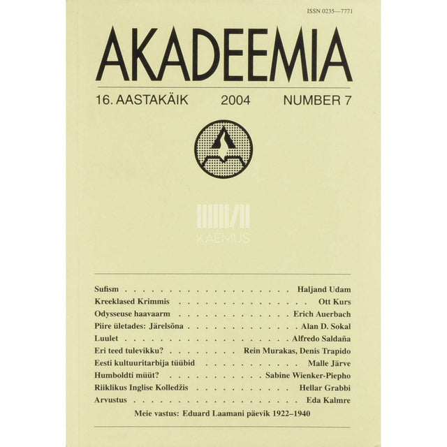 … - Akadeemia 7/2004