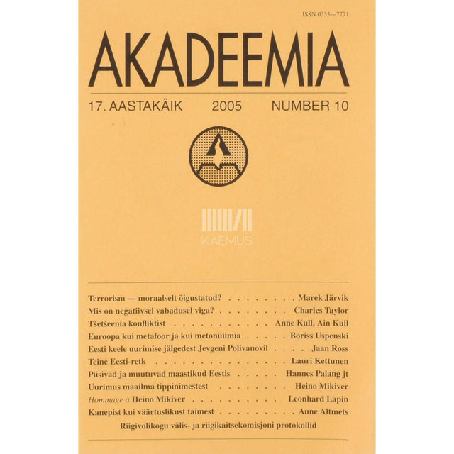 … - Akadeemia 10/2005