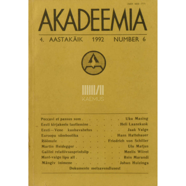 ... - Akadeemia 6/1992
