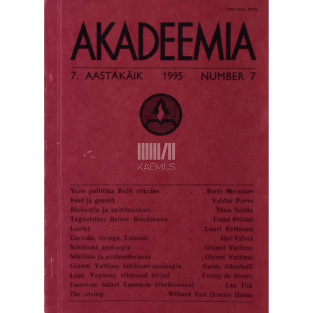 … - Akadeemia 7/1995
