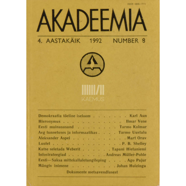 … - Akadeemia 8/1992