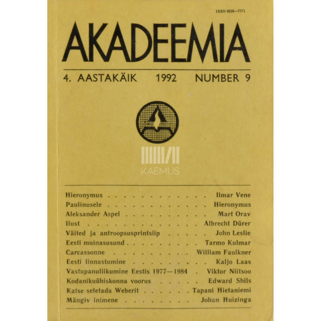 … - Akadeemia 9/1992