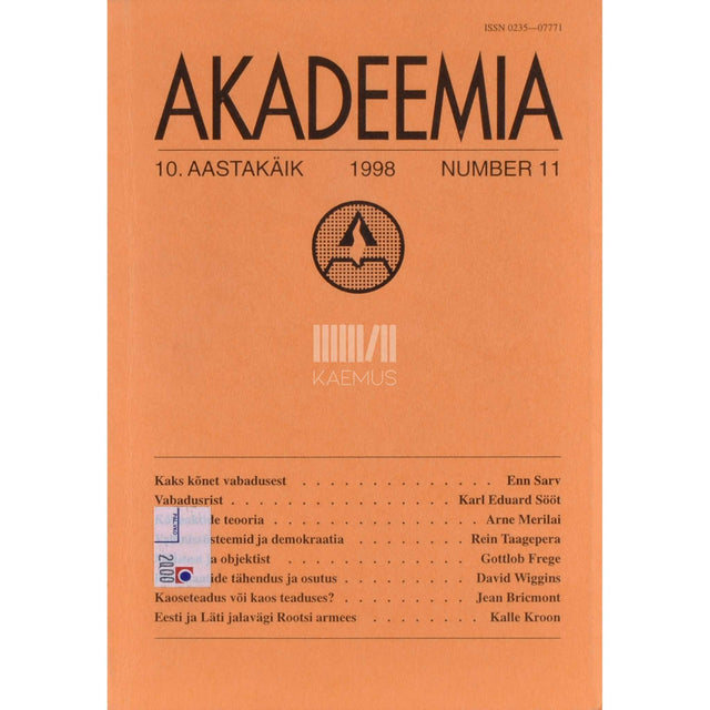 ... - Akadeemia 11/1998