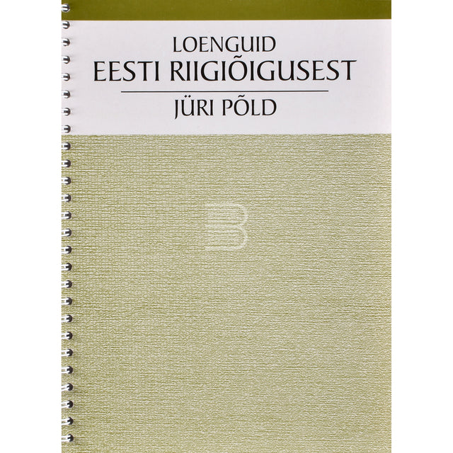 Jüri Põld. Loenguid Eesti riigiõigusest