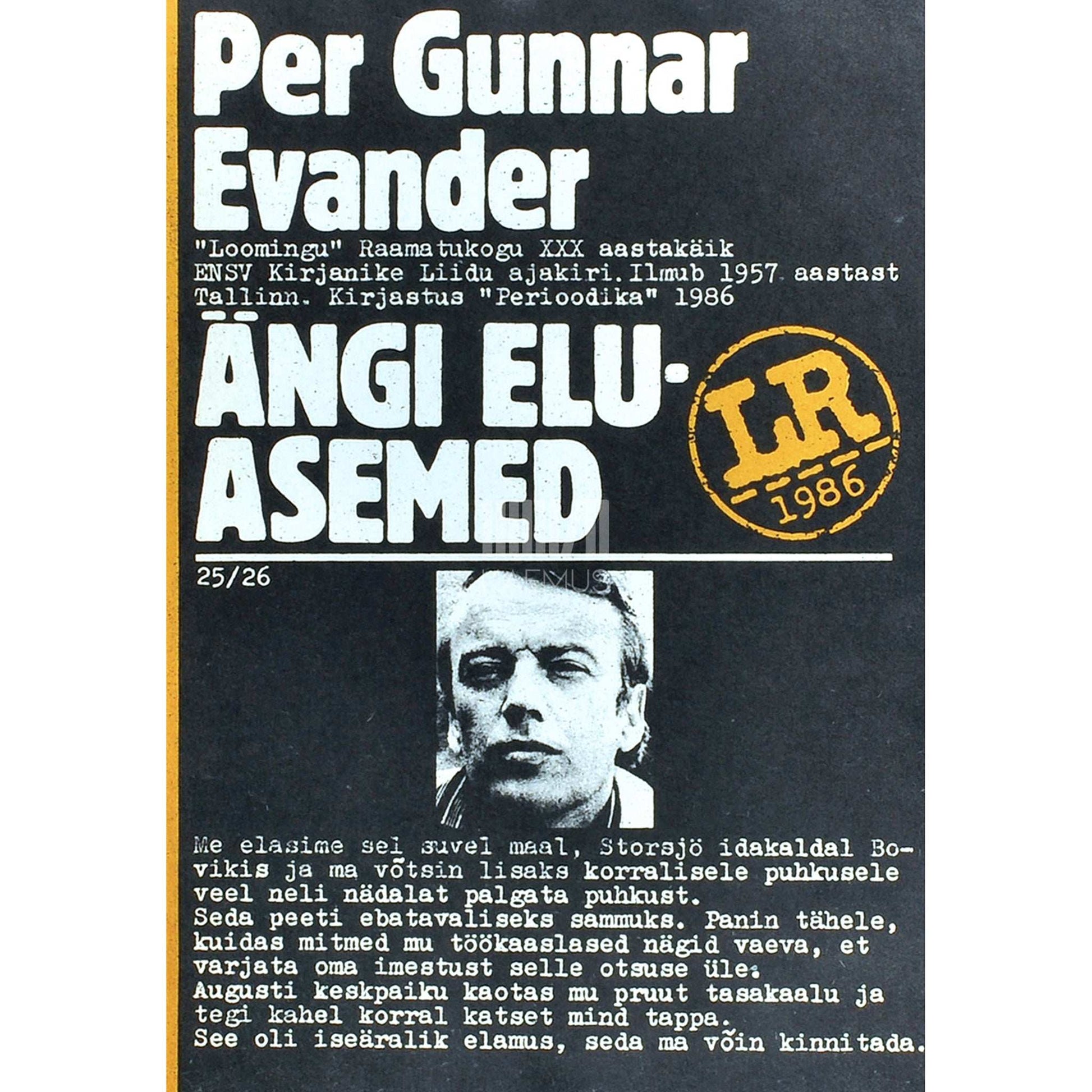 Per Gunnar Evander - Ängi eluasemed. Päevikromaan