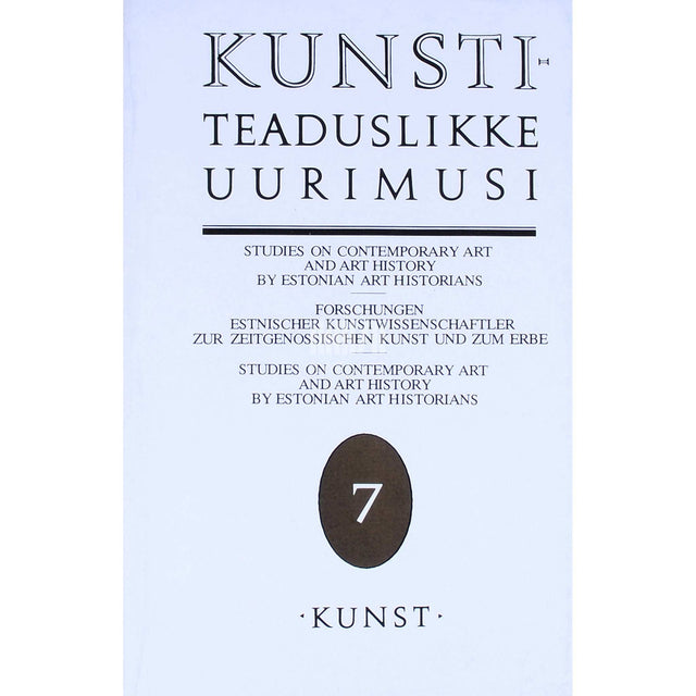 ... - Kunstiteaduslikke uurimusi 7. osa