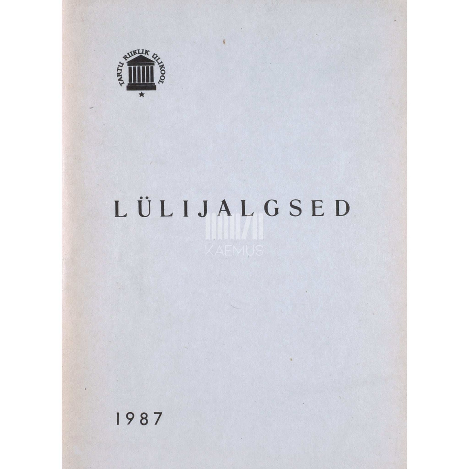 Hans Remm - Lülijalgsed. Metoodiline materjal bioloogiaosakonna üliõpilastele