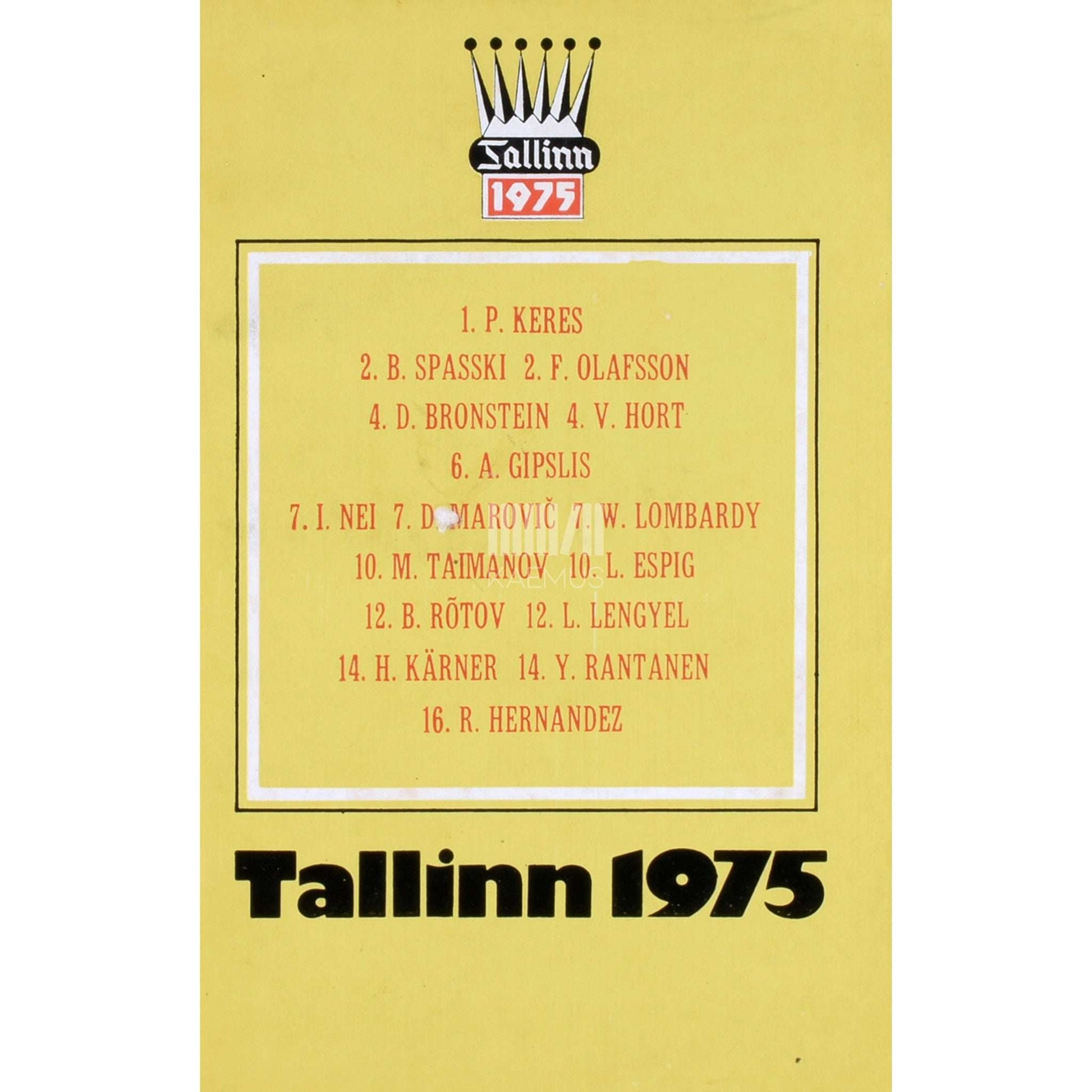 ... - Tallinn - 1975. Turniiriraamat