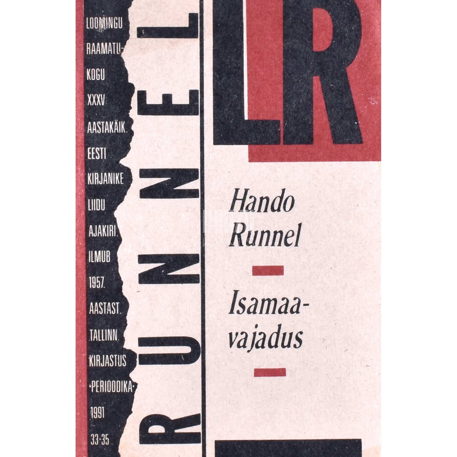 Hando Runnel - Isamaavajadus. Kõned