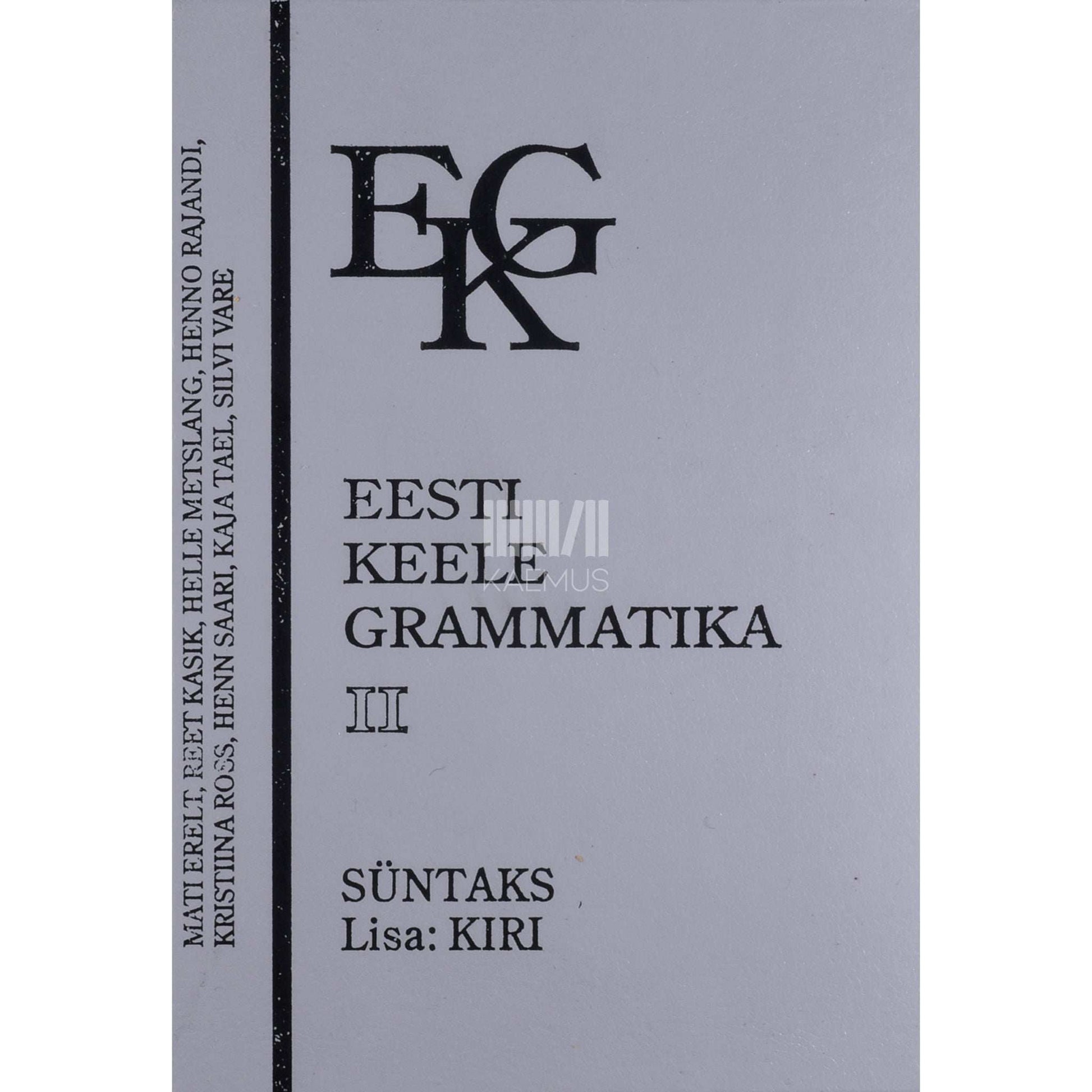 ... - Eesti keele grammatika. Süntaks 2. osa