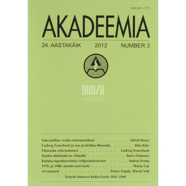 ... - Akadeemia 3/2012