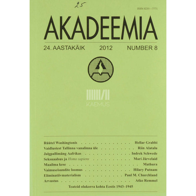 … - Akadeemia 8/2012