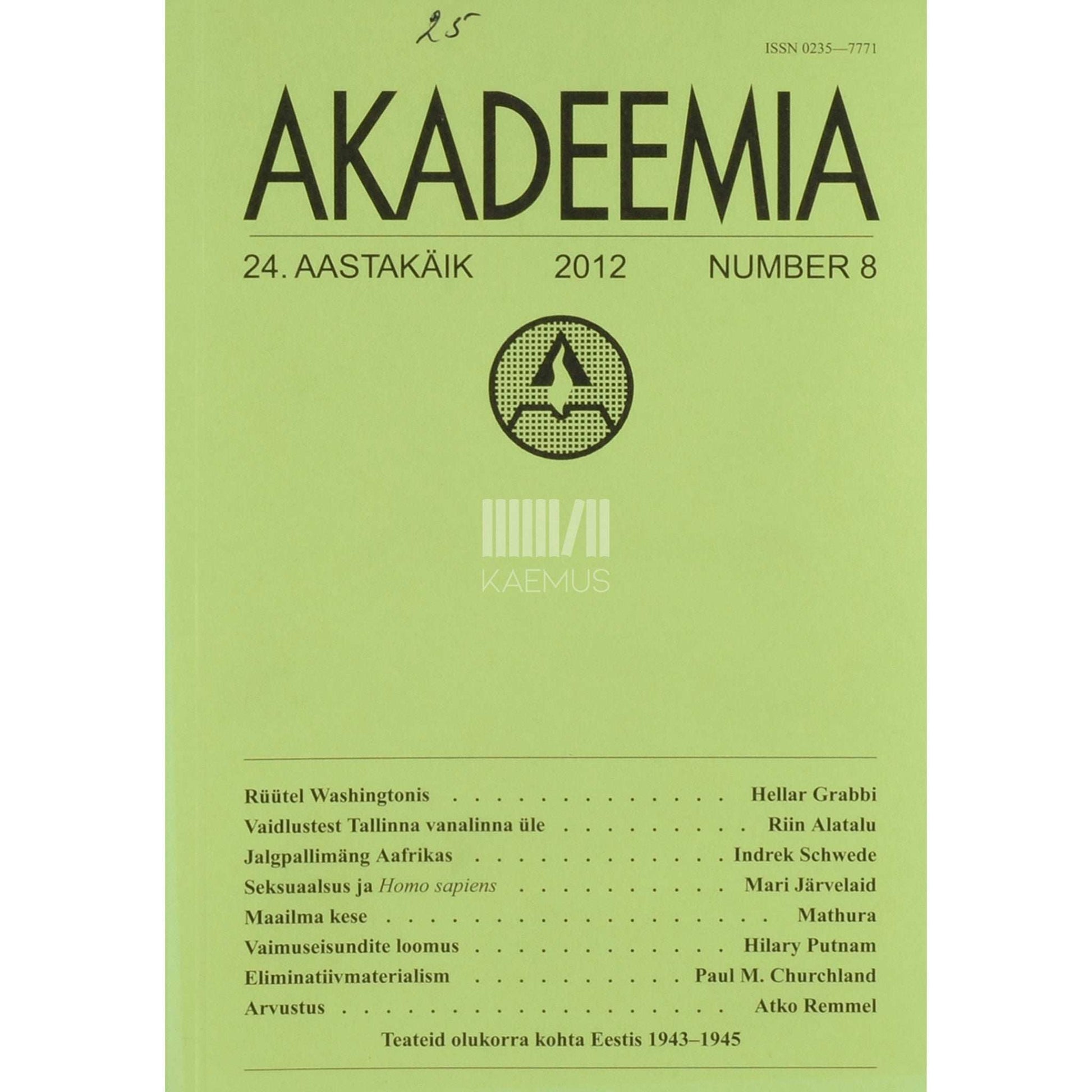 … - Akadeemia 8/2012
