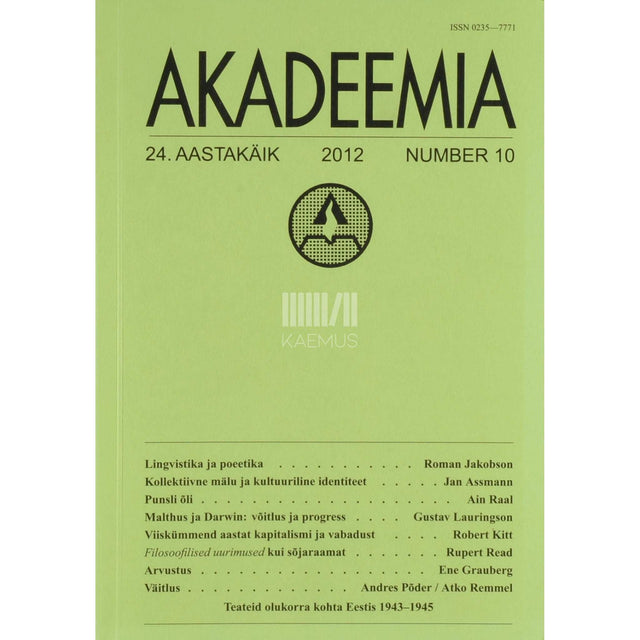 … - Akadeemia 10/2012
