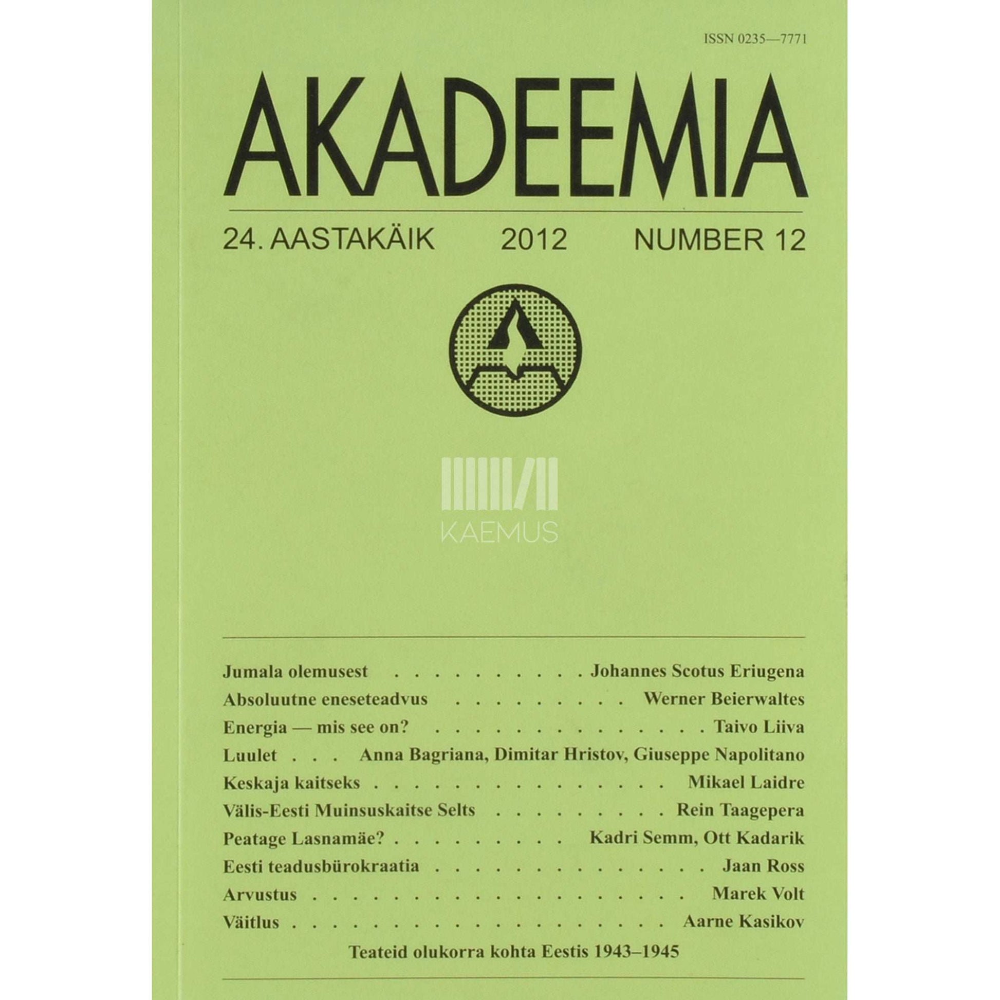 … - Akadeemia 12/2012