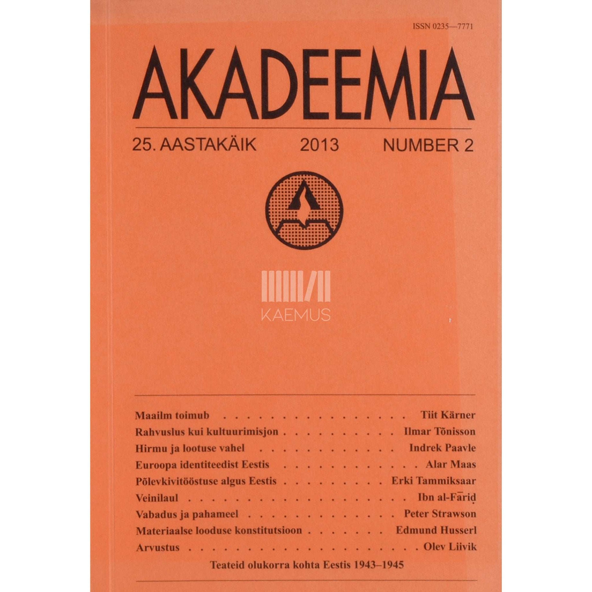 … - Akadeemia 2/2013