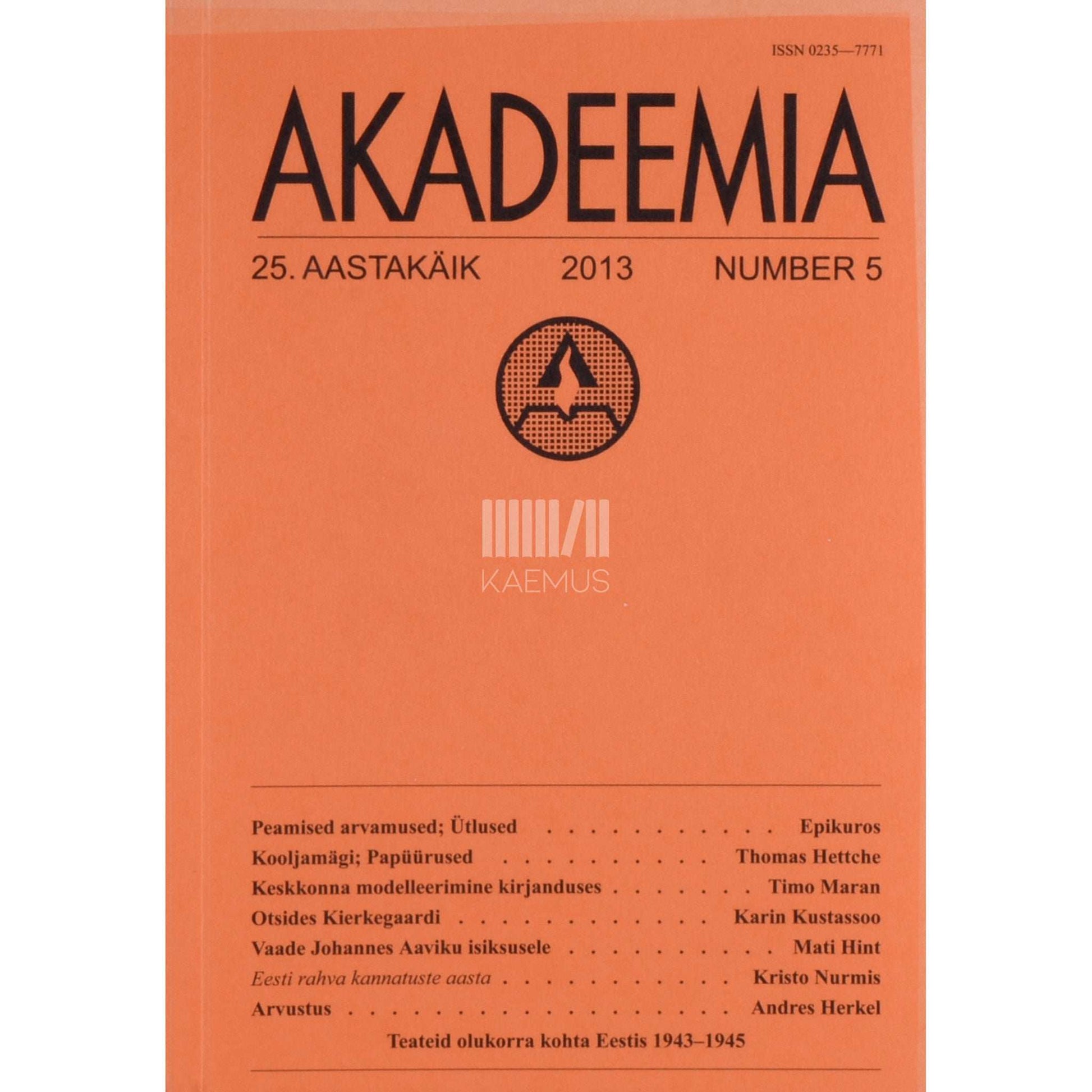 … - Akadeemia 5/2013