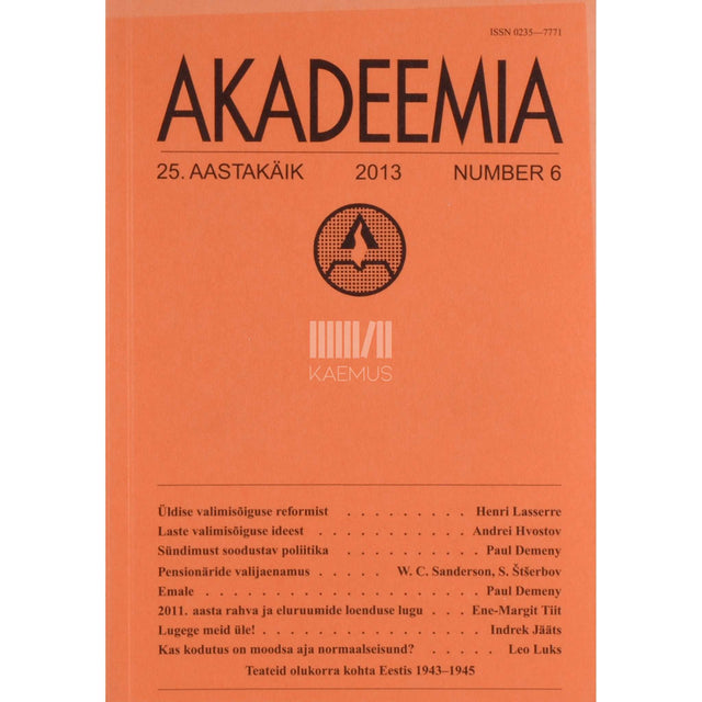 … - Akadeemia 6/2013