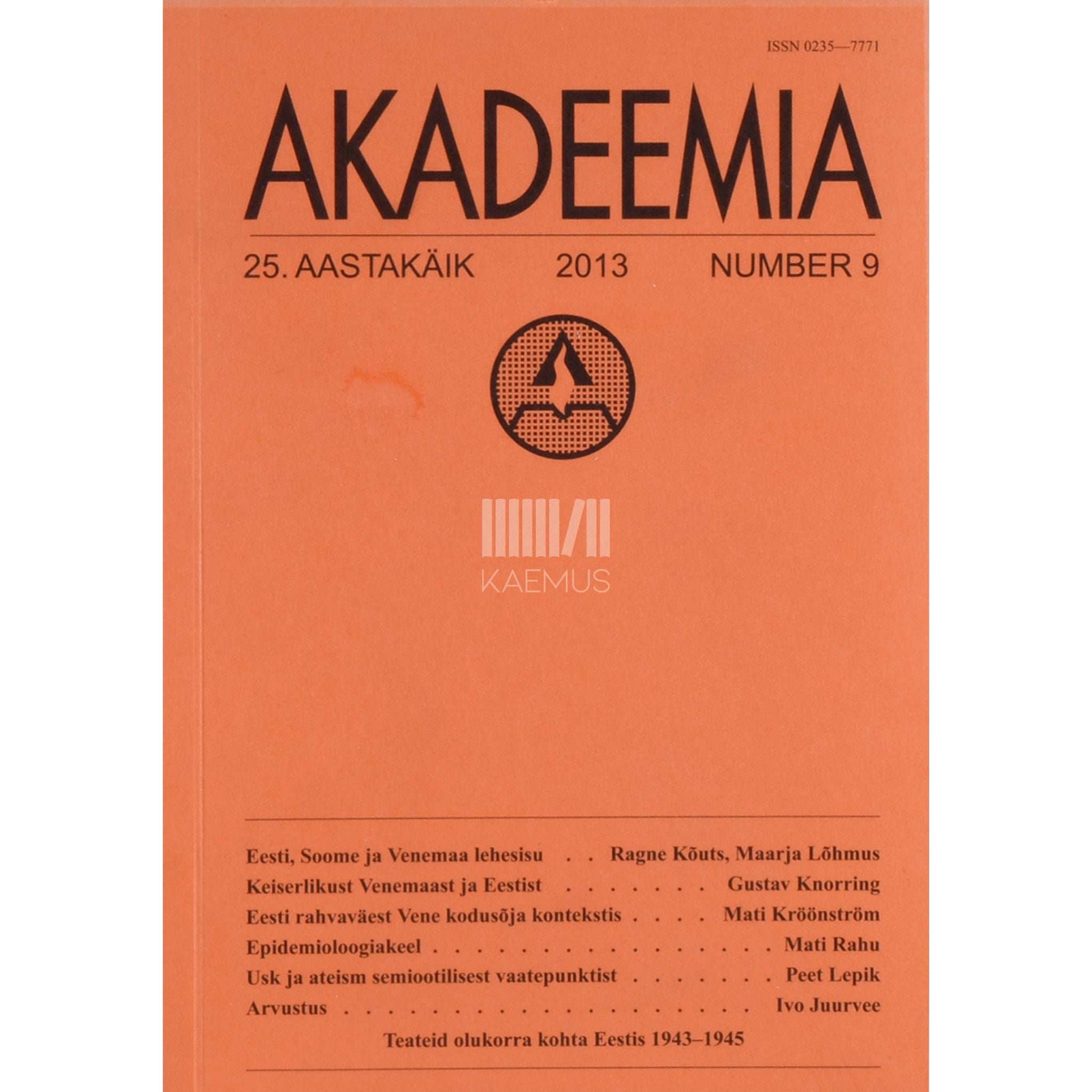 … - Akadeemia 9/2013