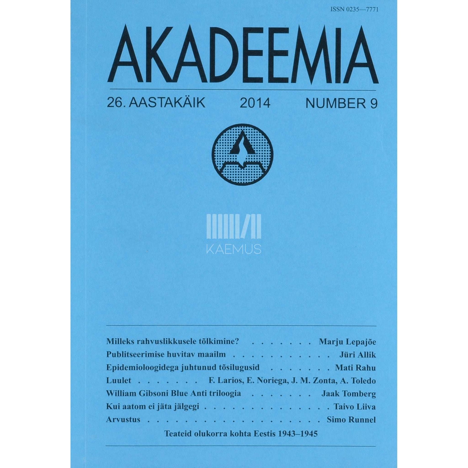... - Akadeemia 9/2014