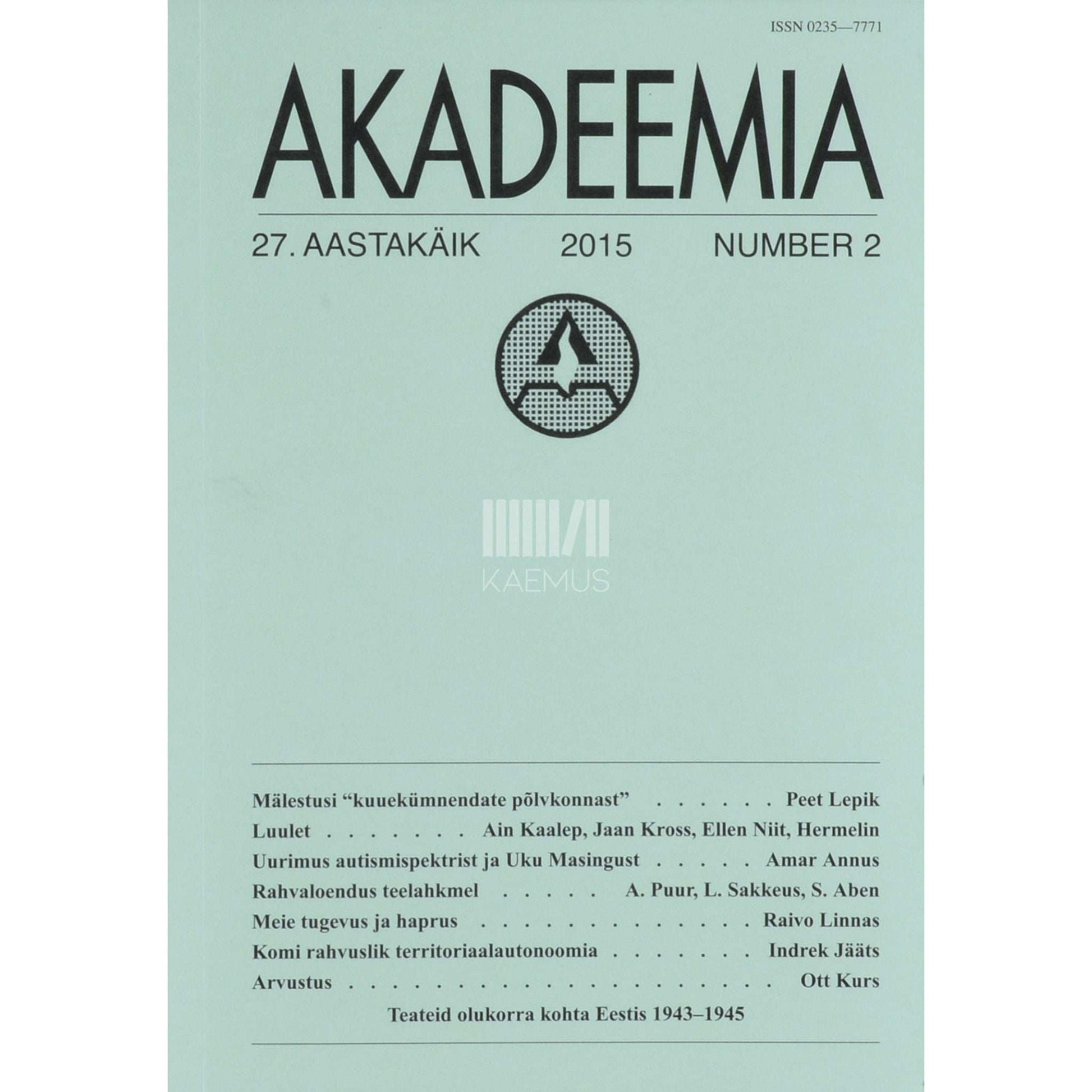 … - Akadeemia 2/2015