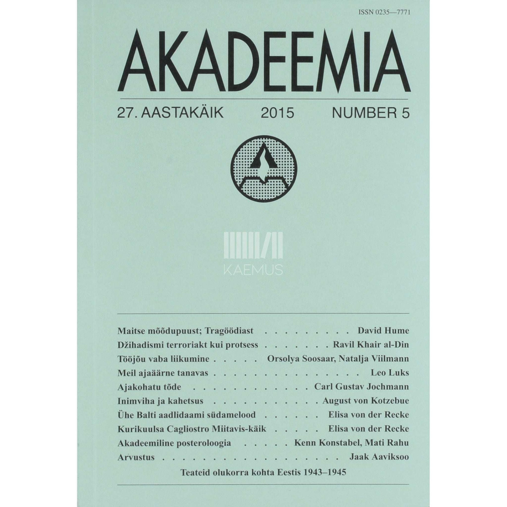 … - Akadeemia 5/2015