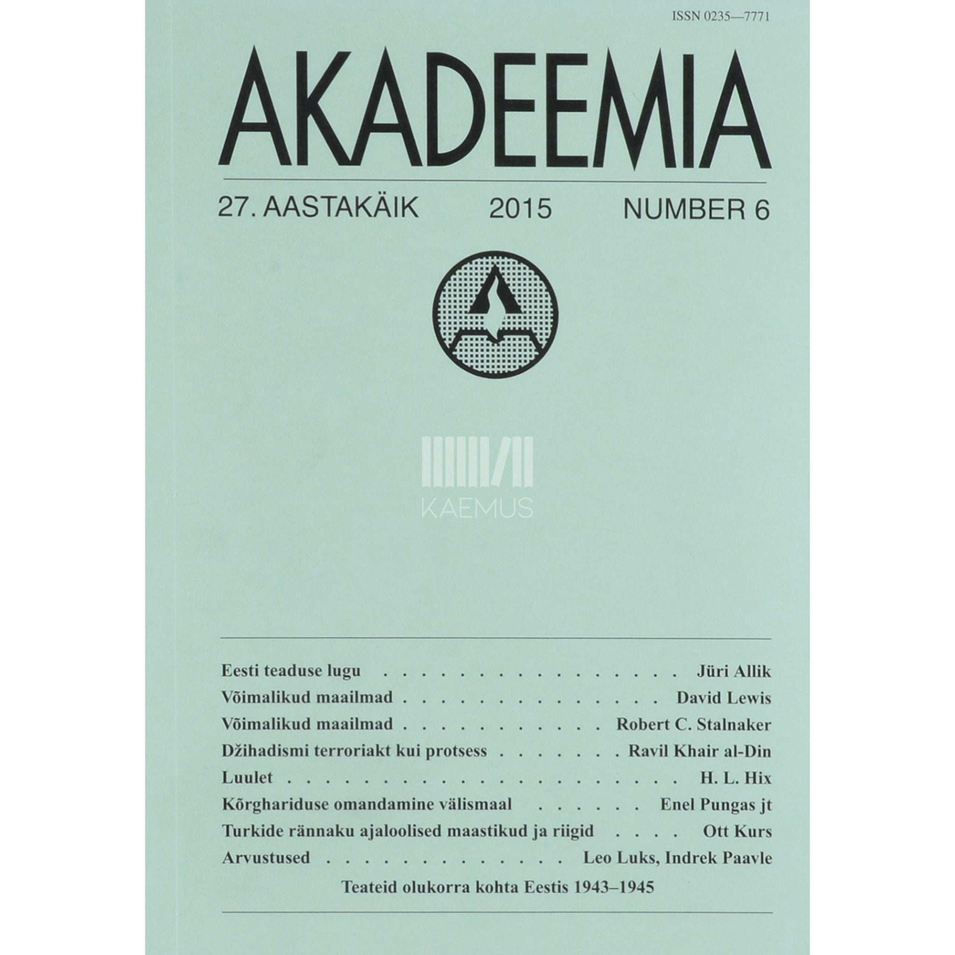 … - Akadeemia 6/2015