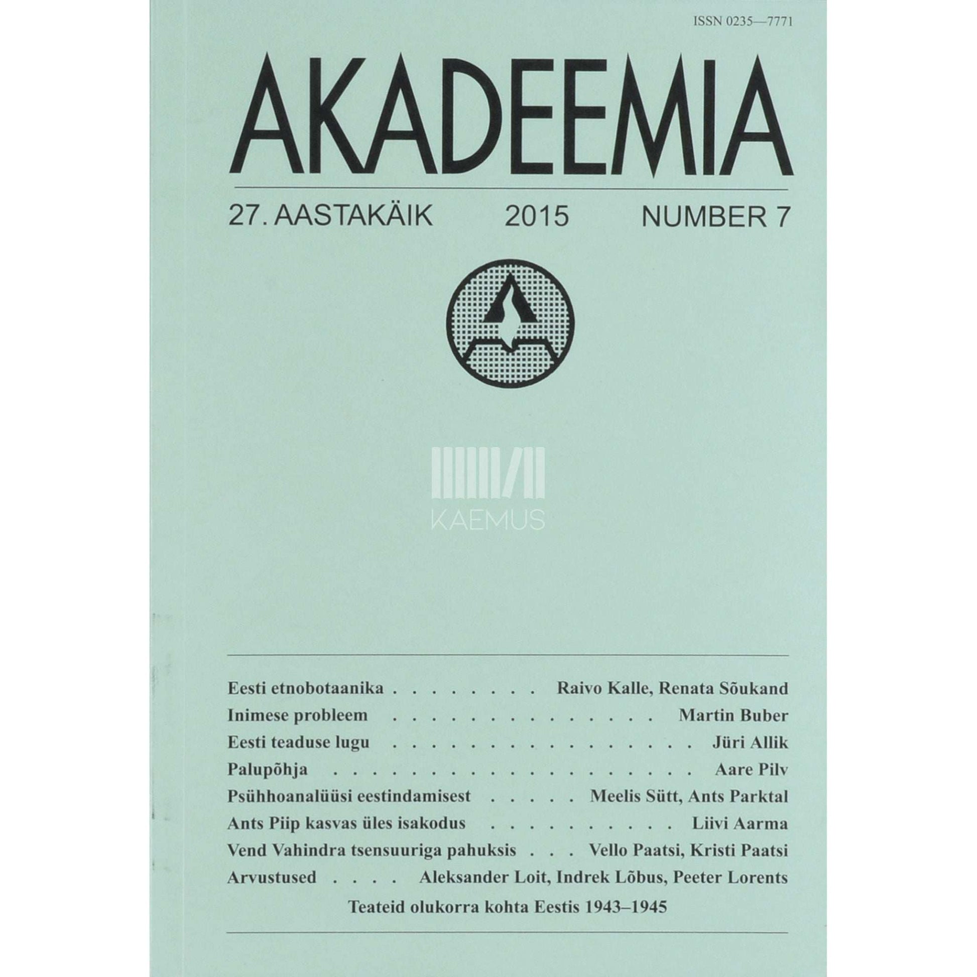 … - Akadeemia 7/2015