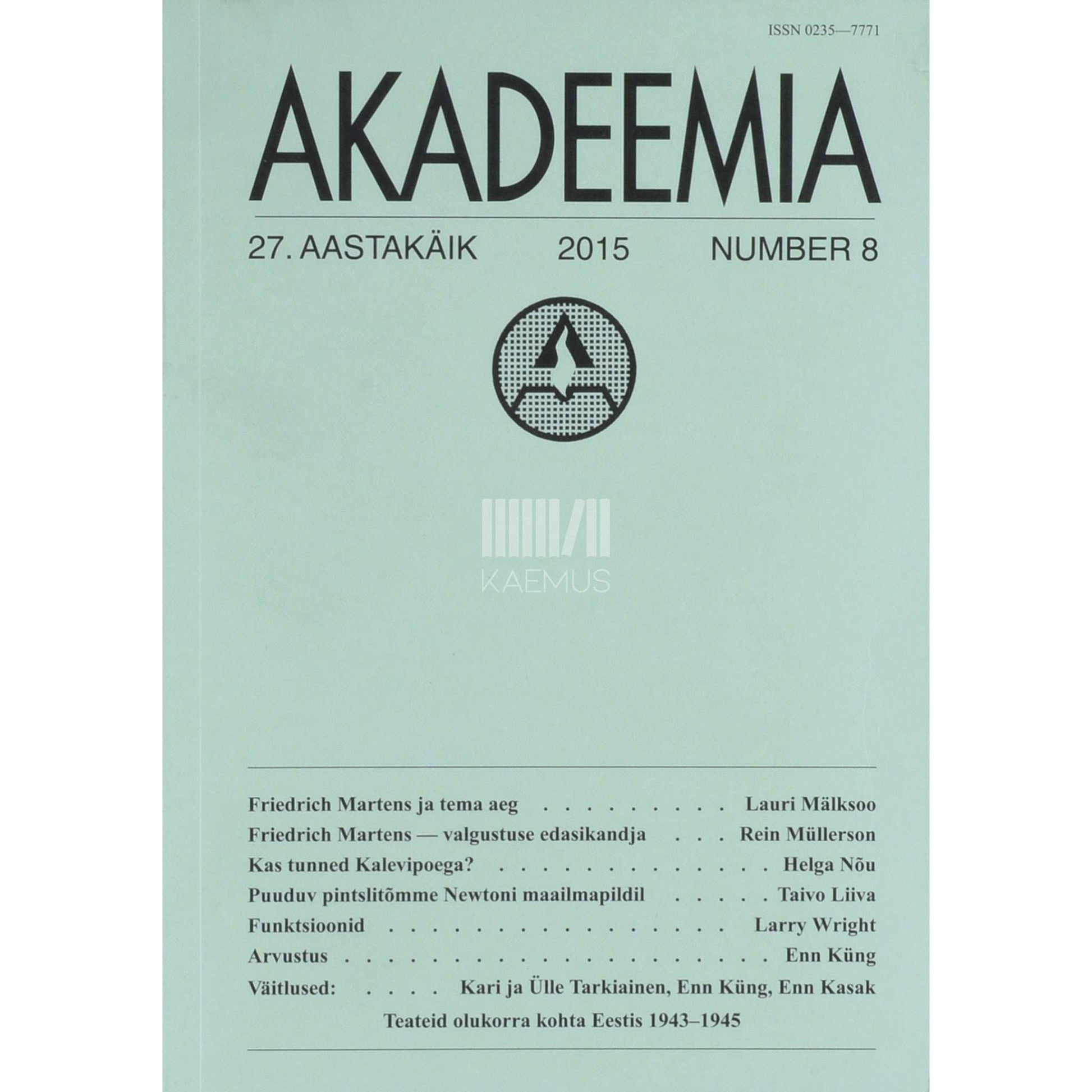 ... - Akadeemia 8/2015
