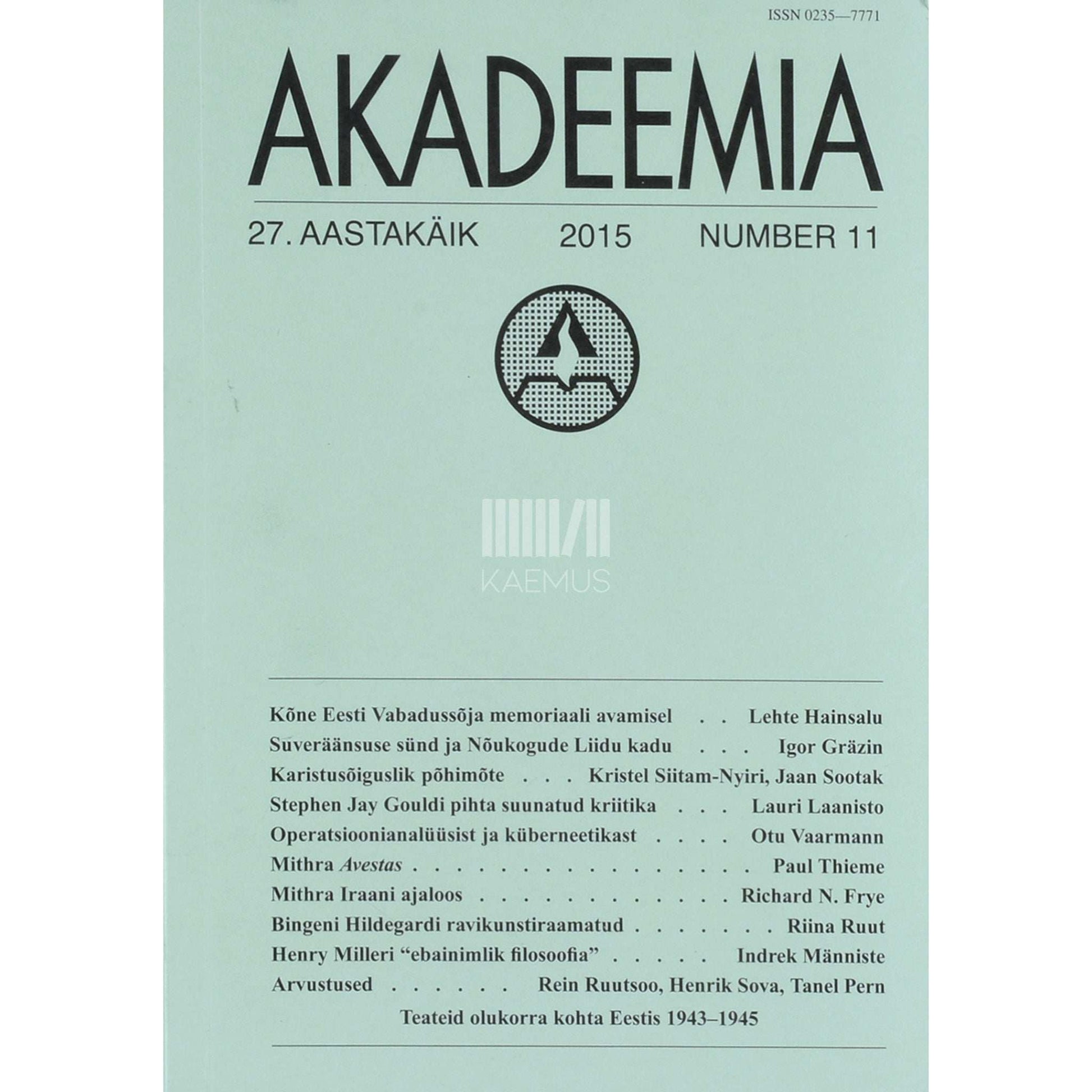 … - Akadeemia 11/2015