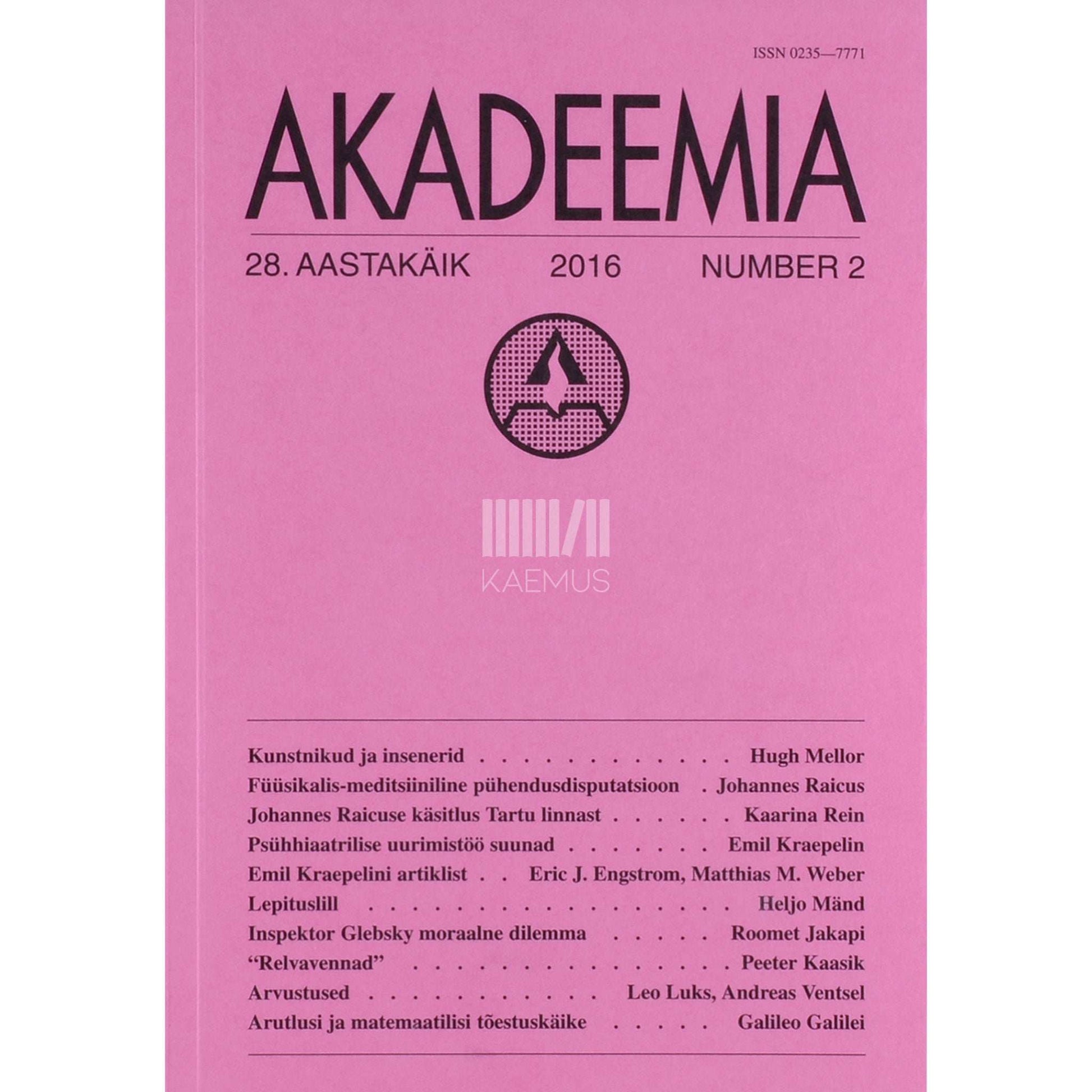 ... - Akadeemia 2/2016